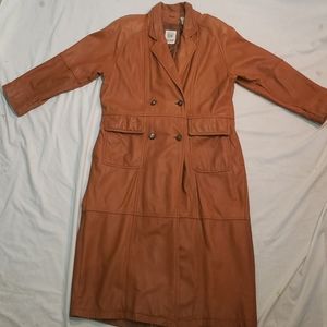 Together leather trench coat
